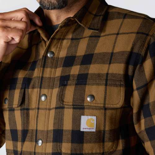 Relaxed Fit Flannel Sherpa-Lined Shirt Jac - Image 4