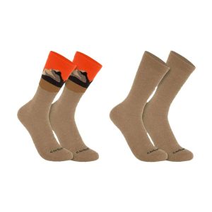 Midweight Synthetic-Wool Blend Mountain Crew Sock 2 Pack